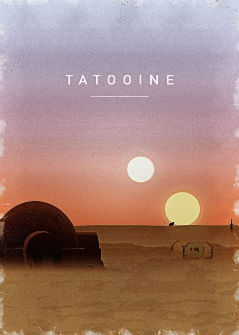 Tatooine Poster Tatooine Digital Tatooine Poster Star Etsy Star