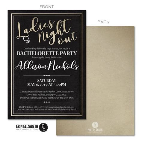 Ladies Night Out Such Cute Bachelorette Party Invitations Perfect For A Night Out On
