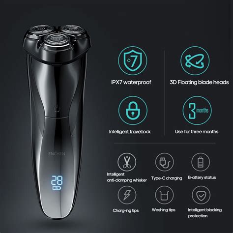 Электробритва xiaomi mijia rotary electric shaver. Xiaomi ENCHEN 3D Men Electric Shaver IPX7 Waterproof ...