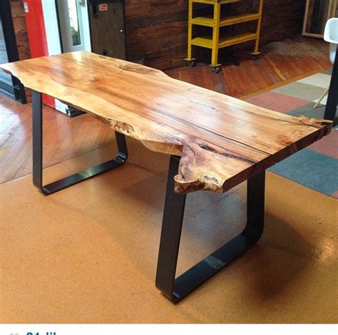 Cherry live edge slab table. Live Edge Maple Slab Work Table | Etsy | Maple tables, Wood slab table, Metal table