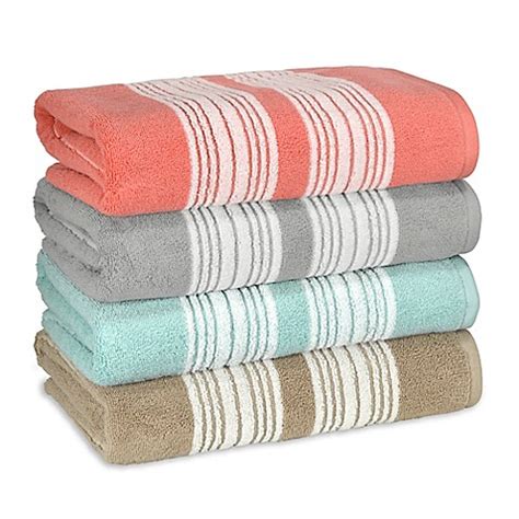 Bed bath & beyond mesh shower tote, $9.99, available at bed bath & beyond. Coastal Stripe Bath Towel Collection - Bed Bath & Beyond