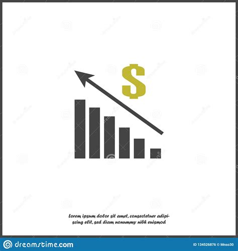 Vector Image Chart Of Financial Growth. Finance Raising Icon, Money Increase. Sales Increase On 