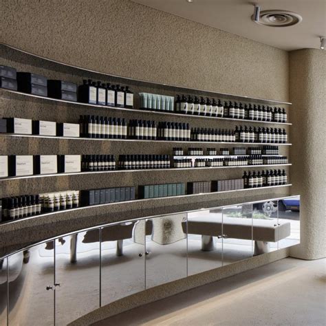 Case Real Contrasts Plaster And Steel Inside Aesop Store In Shinjuku