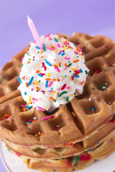 Funfetti Birthday Cake Waffles