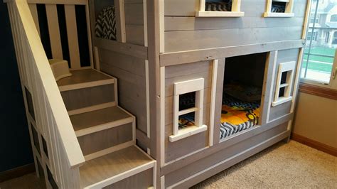 ana white sweet pea bunk bed  boys diy projects