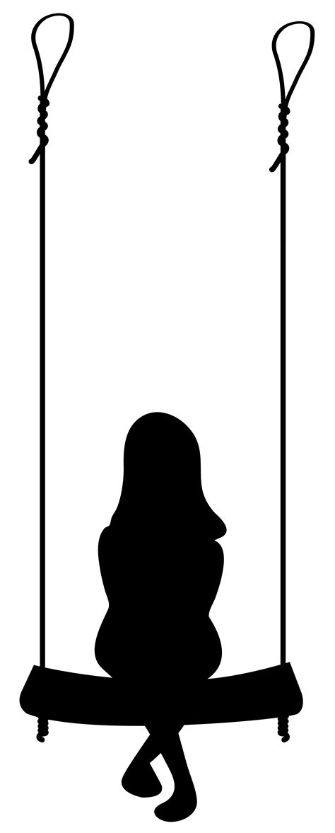 Girl On A Swing Silhouette At Getdrawings Free Download