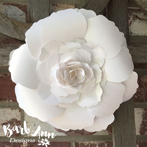 White And Cream Large Paper Flower Backdrop Barb Ann Designs Paper