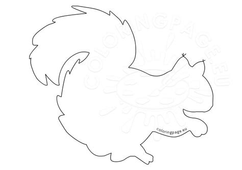 Free squirrel coloring page printable. Printable squirrel template - Coloring Page