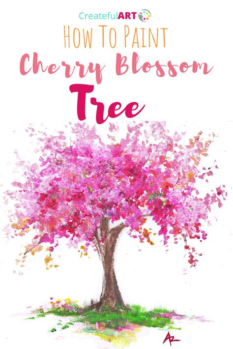 How To Paint A Cherry Blossom Tree Create Art A Blog By Ashley