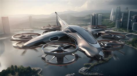 Premium Ai Image Futuristic Vtol Aircraft