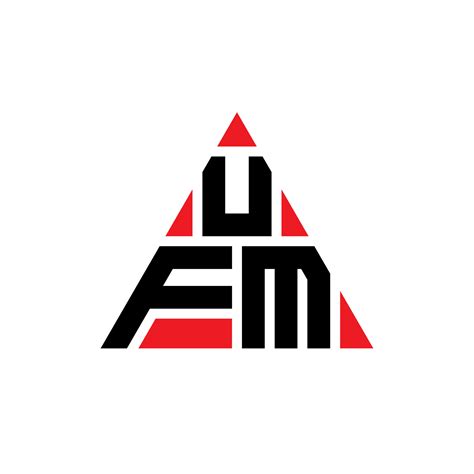 diseño de logotipo de letra triangular ufm con forma de triángulo