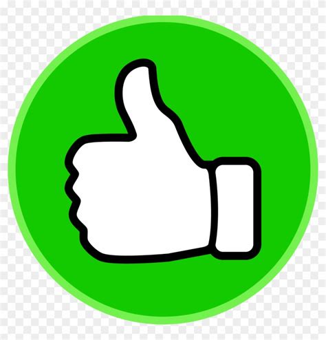Green Thumbs Up Sign Free Transparent Png Clipart Images Download