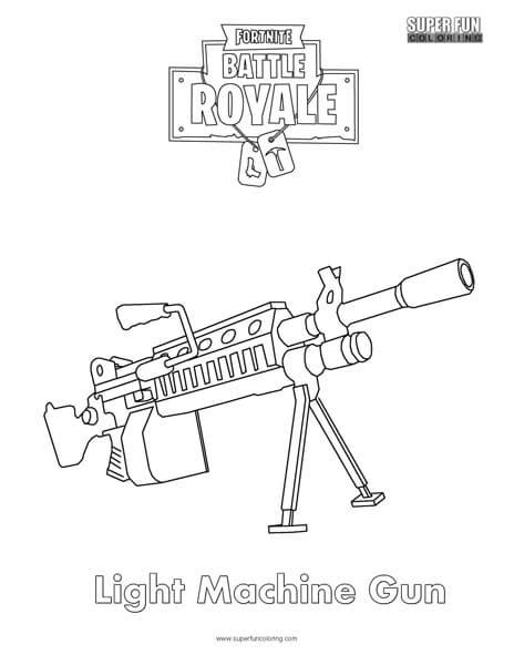 Fortnite Weapons Coloring Pages