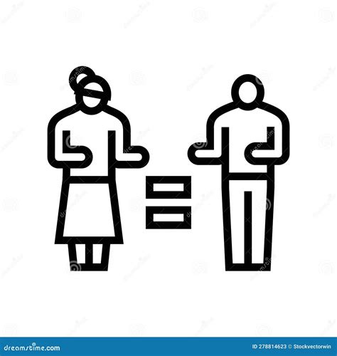 Women Equality Feminism Woman Line Icon Vector Illustration Stock