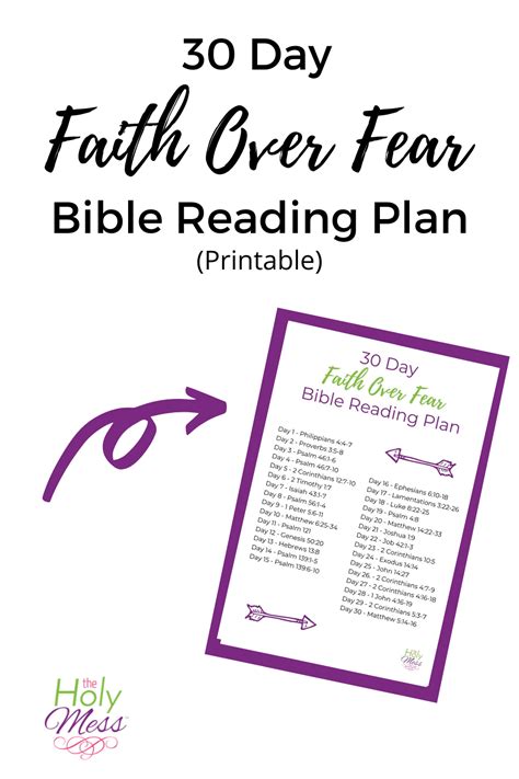 30 Day Faith Over Fear Bible Reading Plan The Holy Mess