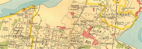 Allahabad Prayagraj Town City Plan Cantonment British India 1931