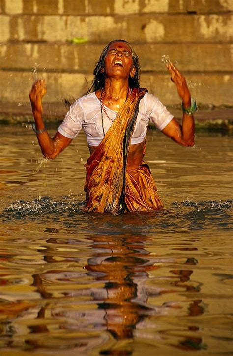 A Woman Bathing In The Ganges Photographed By Dariusz Klemens Beautiful Eye Catchers