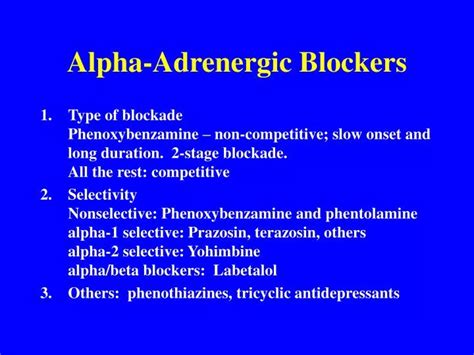 Ppt Alpha Adrenergic Blockers Powerpoint Presentation Id1110414