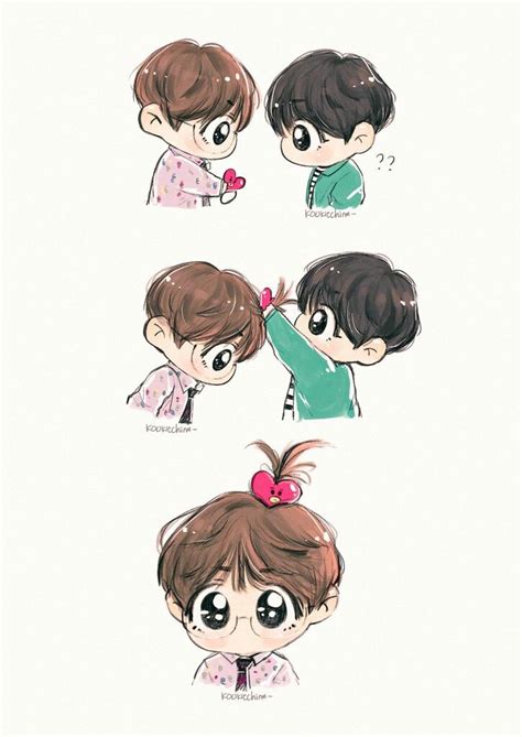 125 Best Vkook Chibi Images On Pinterest Fan Art Fanart And Art Drawings