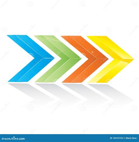 Colored Vector Arrows Stock Vector Illustration Of Plan 10415153