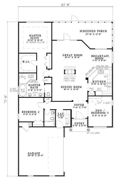Traditional Style House Plan 3 Beds 2 Baths 1806 Sqft Plan 17 2275