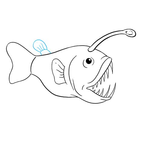 How To Draw An Angler Fish Really Easy Drawing Tutorial