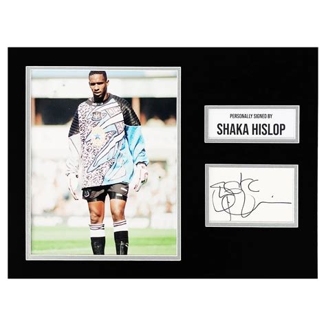 Signed Shaka Hislop Photo Display Newcastle United Autograph