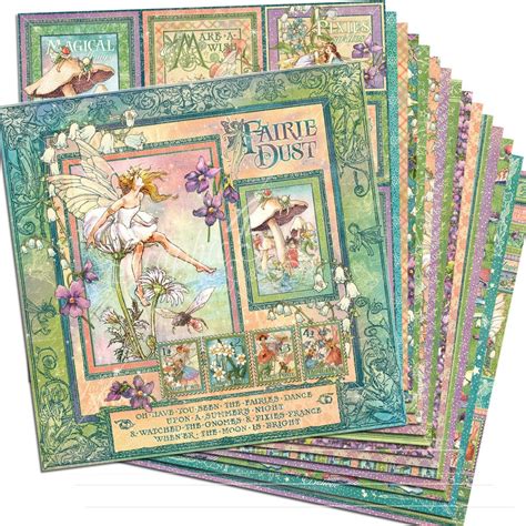 Graphic 45 Fairie Dust 12x12 Paper Pack 16 Sheetsfor Scrapbooks