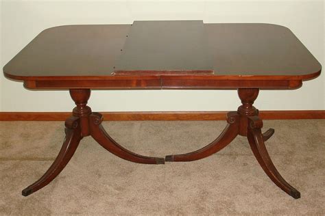 Antique Double Pedestal Dining Table Counter Height Console Resume