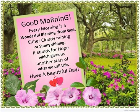 May you day be as bright and beautiful as your smile good morning. GooD MoRnInG! Have A Beautiful Day! - DesiComments.com