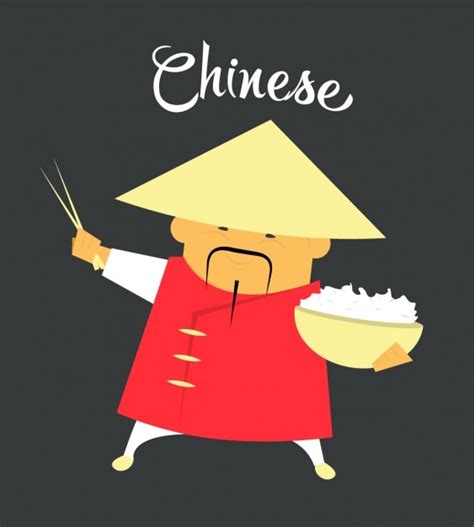 Chinese Man Flat Illustration Vector Free Download