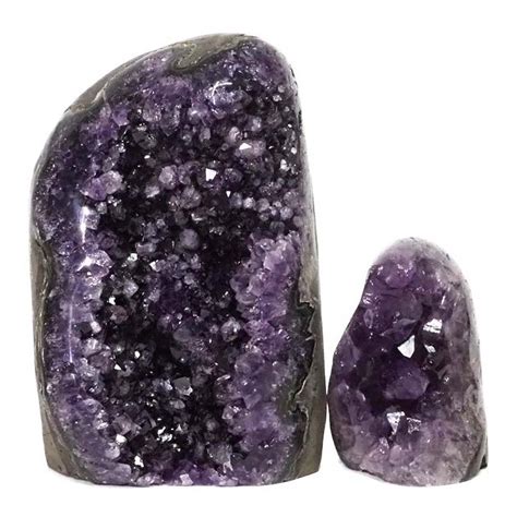 188kg Amethyst Polished Crystal Geode Specimen Set 2 Pieces Dn141 For