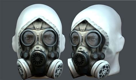 3d Model Gas Mask Helmet 3d Model Military Combat Fantasy Cyborg Vr