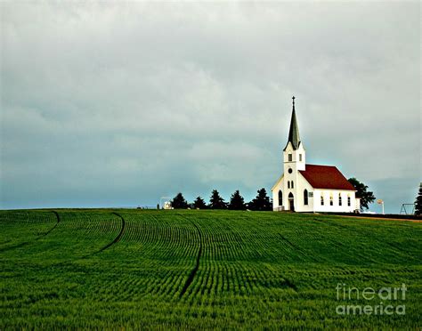 Country Zion Lutheran Church Across Nebraska Wheat Field Photograph By