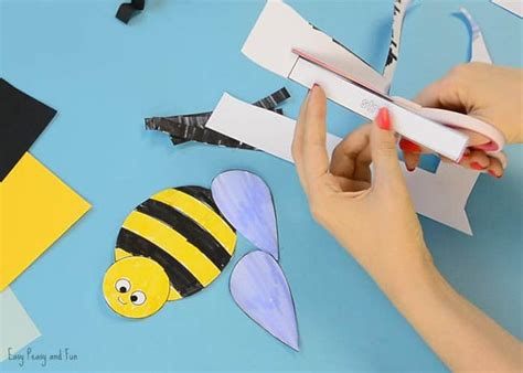 Bee Paper Hand Puppet Template Easy Peasy And Fun