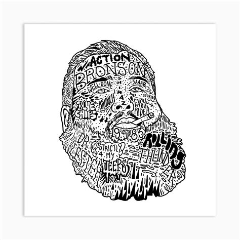 Action Bronson Square Art Print By Nick Cocozza Fy