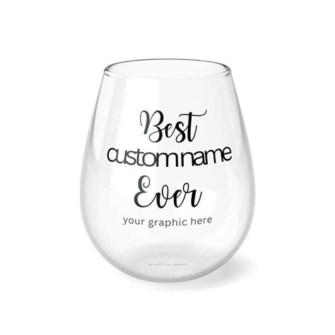 Custom Stemless Wine Glass Personalized Wine Cup Mothers Day Present T For Grandma T