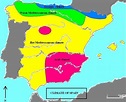Spain climate map - Map of Spain climate (Southern Europe - Europe)