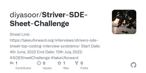 Github Diyasoorstriver Sde Sheet Challenge Sheet Link