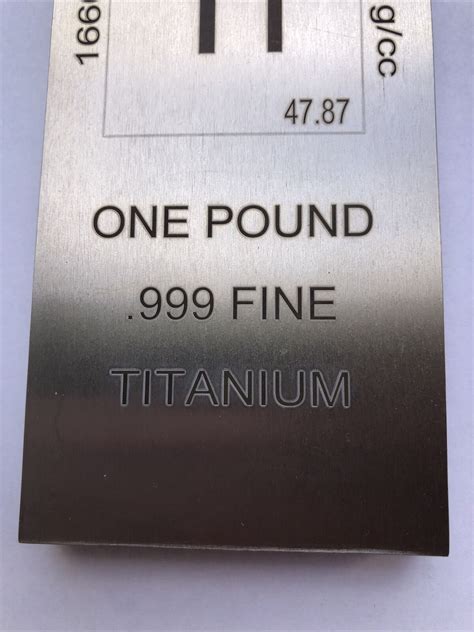 1 One Pound Titanium Bullion Bar Ebay