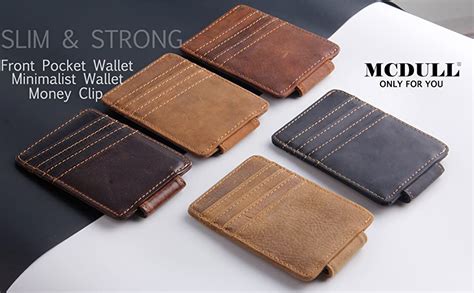 Best wallet with magnetic money clip. Amazon.com: Mcdull Money Clip Minimalist Front Pocket Wallet Magnetic RFID Genuine Leather Slim ...