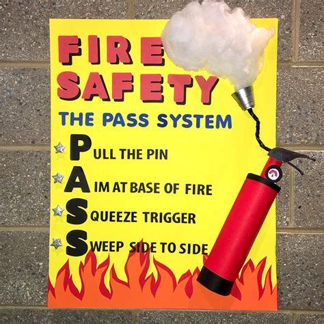 Fire action | safety poster shop. Make a Poster About the PASS System | Fire Safety Poster Ideas