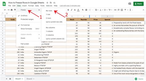 How To Freeze And Unfreeze Rows Or Columns In Google Sheets CitizenSide