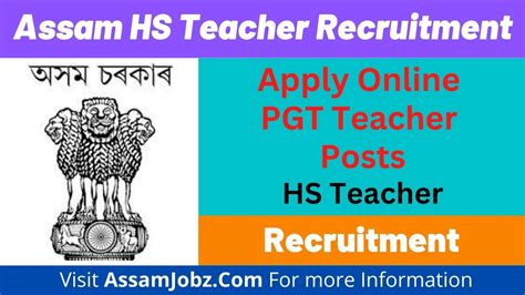 PGT Recruitment 2024 Assam Post Graduate Teacher 1424 Posts