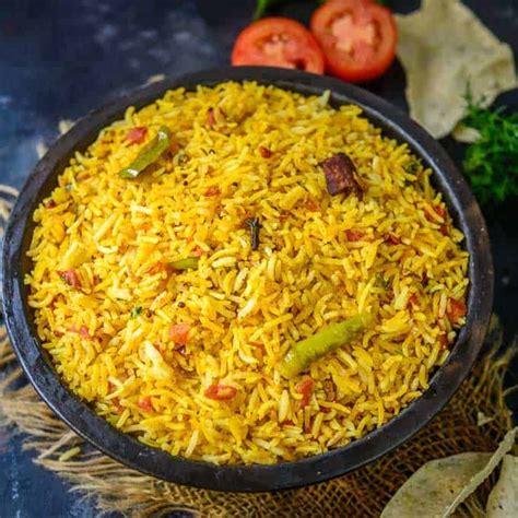 South Indian Tomato Rice Step By Step And Video Whiskaffair