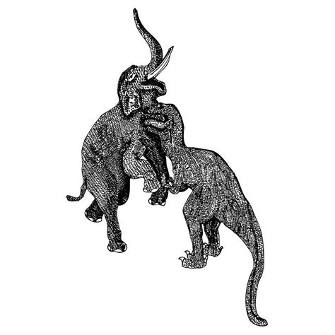 Elephant Vs T Rex Drawing By Karl Addison Fine Art America