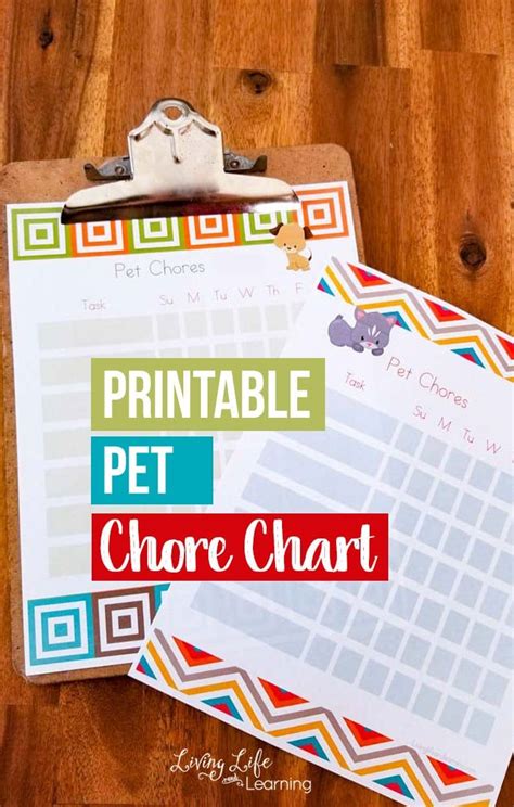 Printable Pet Chores Chart Printable Activities For Kids Chore Chart