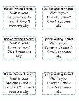 Such a format helps in relaying the information in a professional way. Opinion Writing Prompt Cards | Opinion writing prompts ...