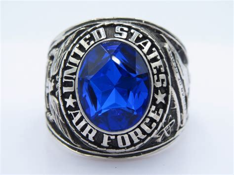 Us Air Force Ring Sterling Silver 925 T Military Ring Etsy