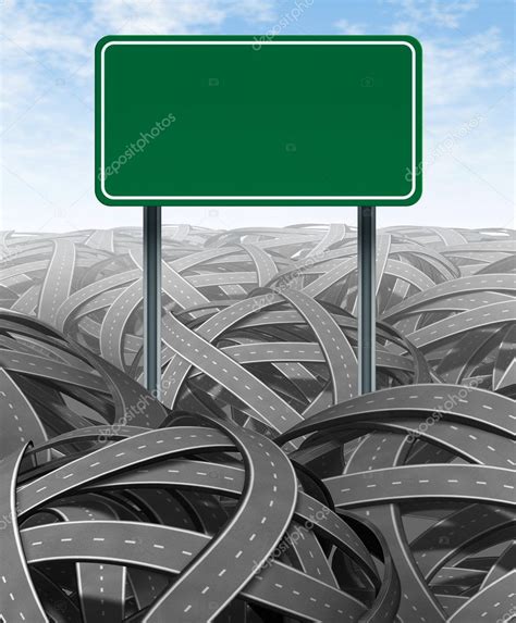 Challenges And Obstacles With Blank Highway Sign — Stock Photo